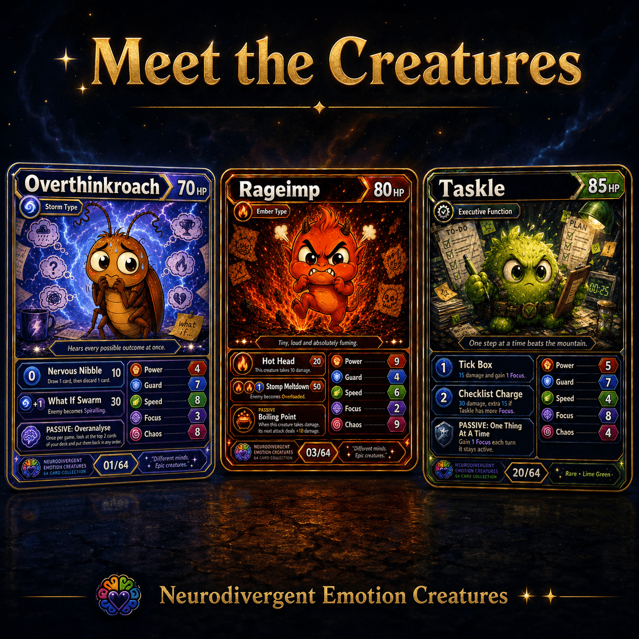 Moodlings card project artwork