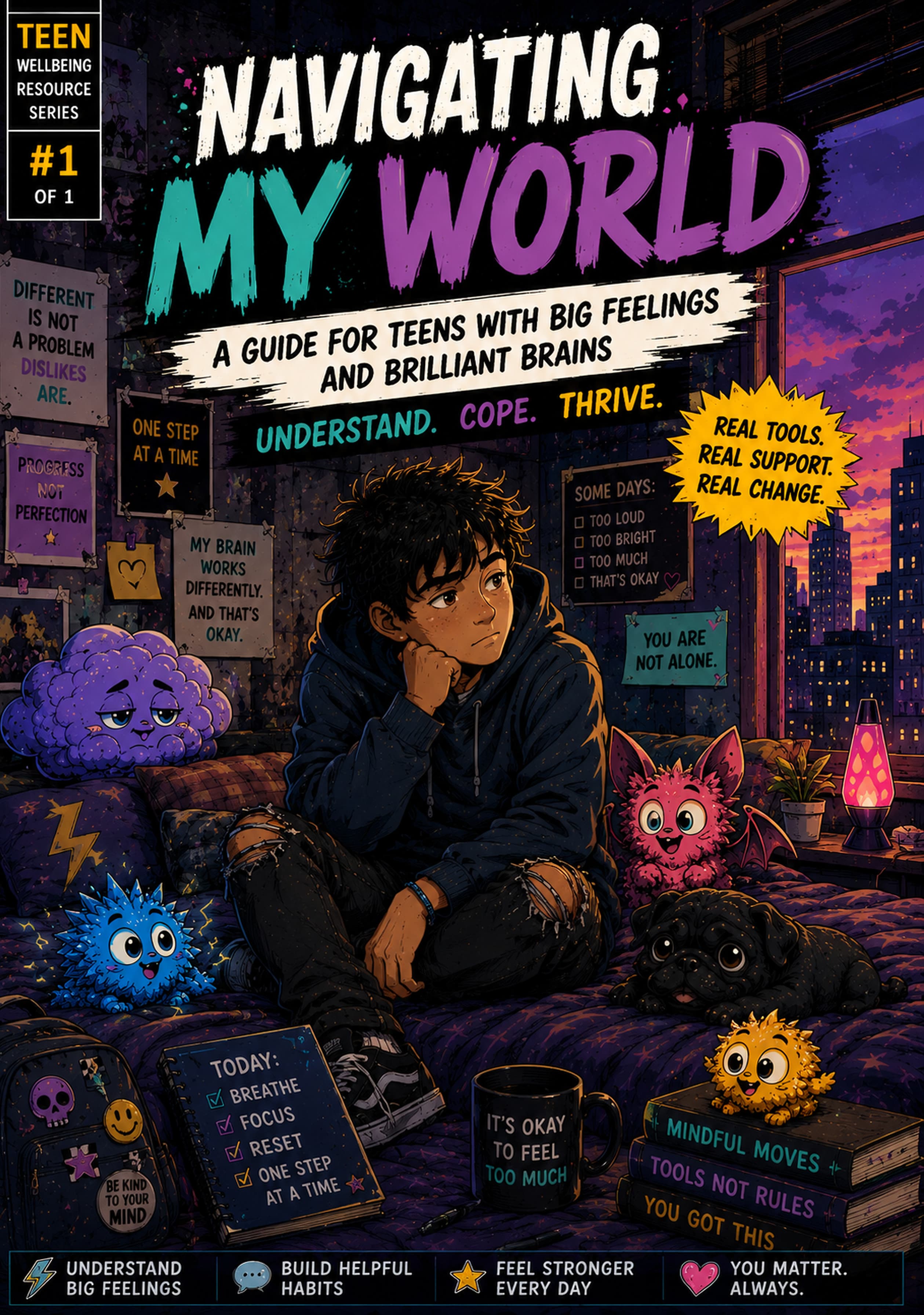 Cover artwork for the Navigating the World teen resource comic