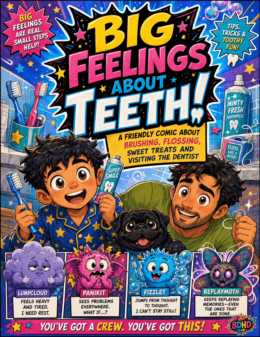 Cover artwork for the Big Feelings About Teeth professional comic resource