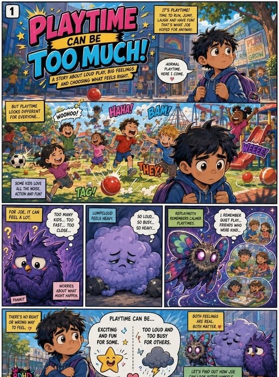 First page comic preview from School Day Big Moments