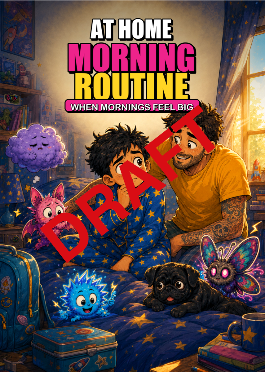 Preview of 8DHD At Home Morning Routine comic resource sample